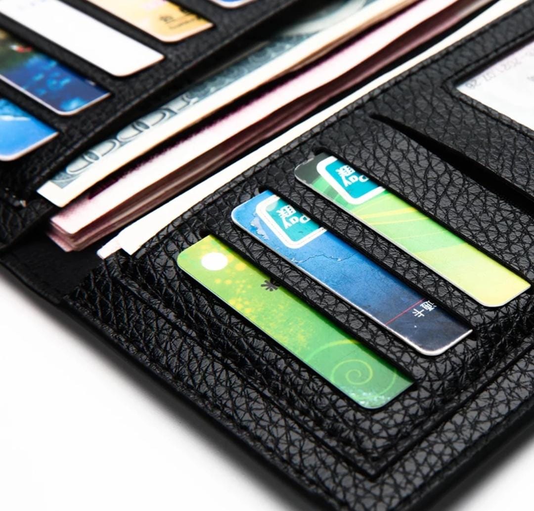 Stylish Slim PU Leather Wallet for Men – Compact Mobile Wallet