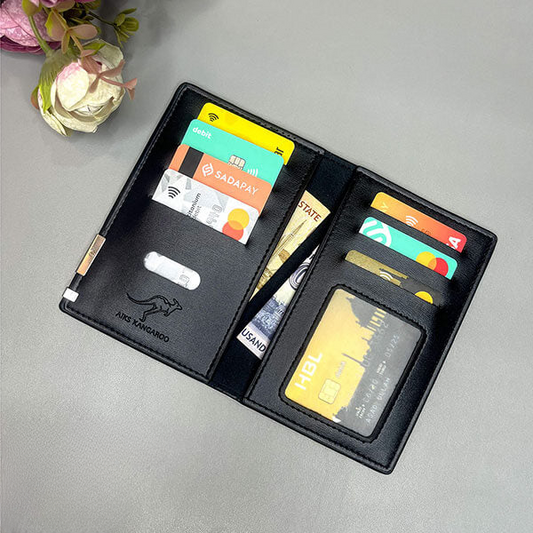 Stylish Slim PU Leather Wallet for Men – Compact Mobile Wallet