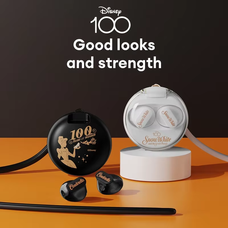 Disney 100th Anniversary Bluetooth 5.3 Wireless Earbuds | QS-T1 HIFI Stereo Earphones with Low Latency – Random Color