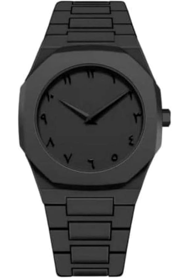 Aura Black – Sleek All-Black Watch with Arabic Numerals, Lightweight & Minimalist