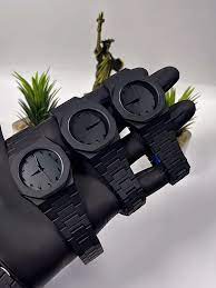 Aura Black – Sleek All-Black Watch with Arabic Numerals, Lightweight & Minimalist