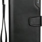 Men’s Luxury Leather Long Wallet by Baellerry – 23 Card Slots, Coin Purse & Large Capacity Zip Around (Black)