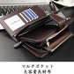 Men’s Luxury Leather Long Wallet by Baellerry – 23 Card Slots, Coin Purse & Large Capacity Zip Around (Black)