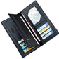 Stylish Slim Long PU Leather Wallet & Card Holder for Boys & Girls – Clutch (Black)