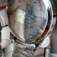 Rolex Inspired Silver Chain Watch – Blue Dial with Quartz Marking