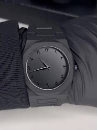 Aura Black – Sleek All-Black Watch with Arabic Numerals, Lightweight & Minimalist