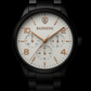 Baisheng Black & White Watch – Black Chain with Decorative Sub-Dials