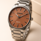 Rado Silver Chain Watch – Bronze Dial with Quartz Marking